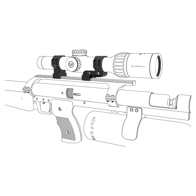 Load image into Gallery viewer, 30mm Adjustable Cantilever Weaver / Dovetail Rings