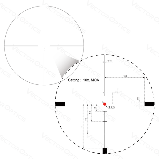 Hugo 3-12x44GT SFP Riflescope (SCOM-31)