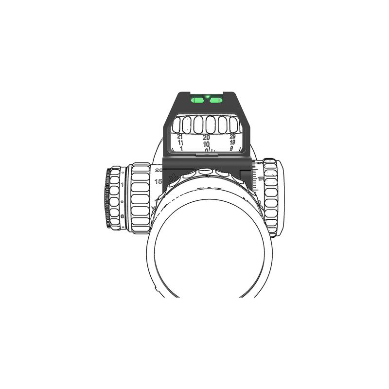 Load image into Gallery viewer, X-ACCU 30/34mm Quick-flip Turret Mark Magnifier Mount Ring with Level Bubble SCTR-01/02