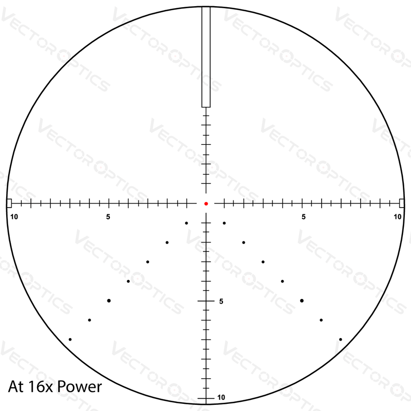 Load image into Gallery viewer, Veyron 4-16x44 First Focal Plane Riflescope Illuminated  At 16X Power Details