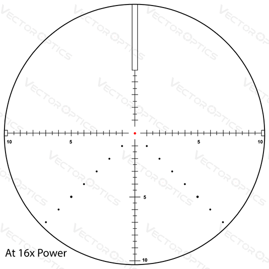 Veyron 4-16x44 First Focal Plane Riflescope Illuminated  At 16X Power Details
