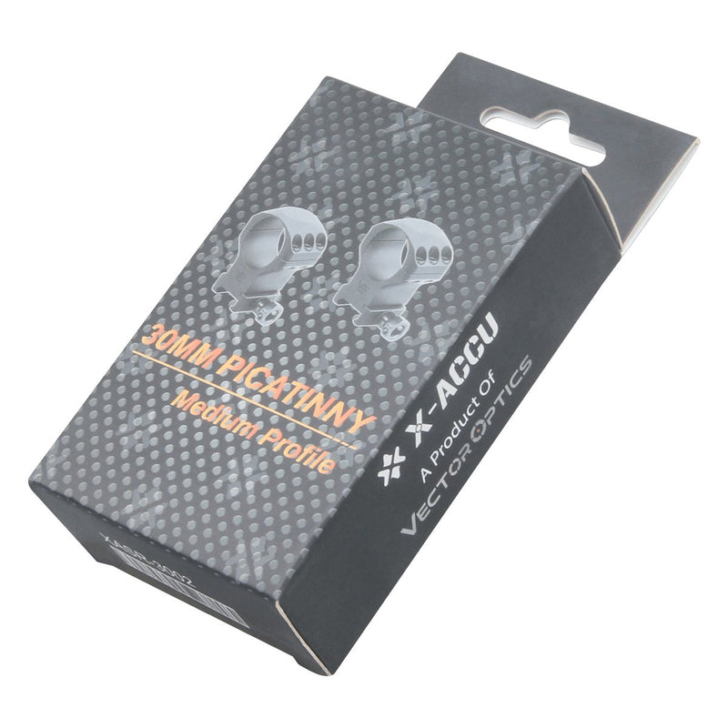 Load image into Gallery viewer, 30mm X-Accu 1.25" Medium Profile Picatinny Scope Rings - Vector Optics Online Store