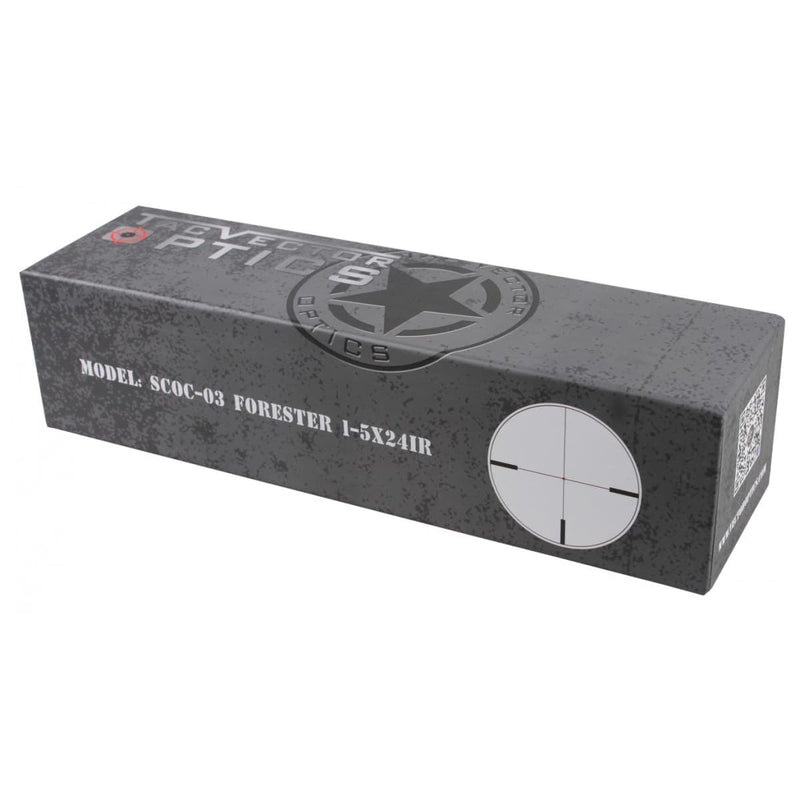 Load image into Gallery viewer, Vector Optics Forester 1-5x24 Hunting Riflescope 100mm Long Eye Relief Rifle Scope High Clear Illuminated Dot Reticle