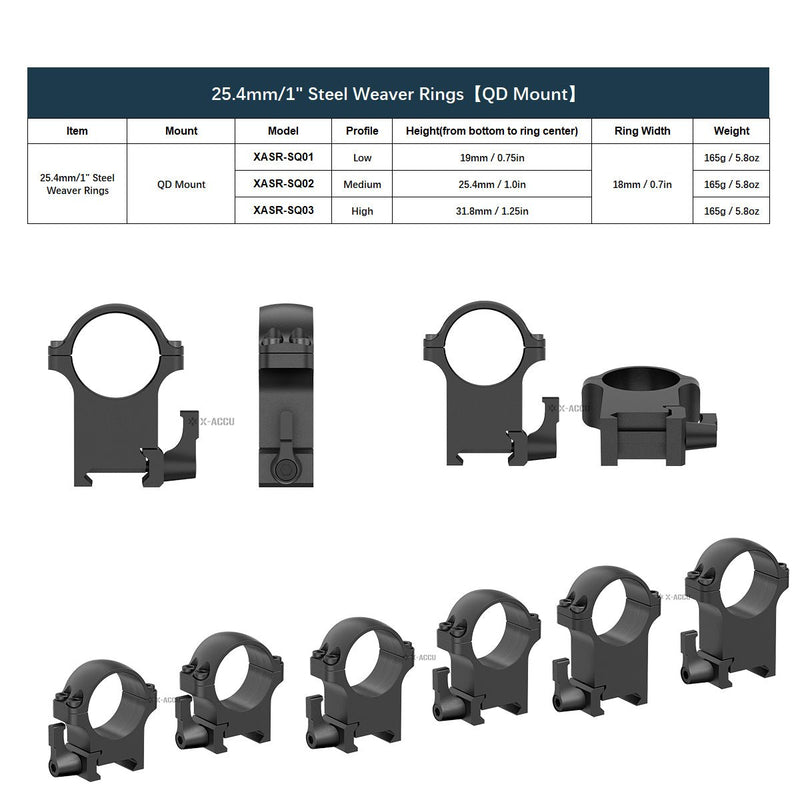 Load image into Gallery viewer, X-Accu Steel Scope Rings - Vector Optics Online Store