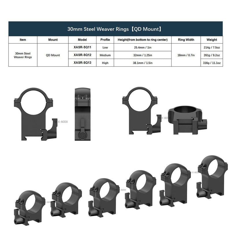 Load image into Gallery viewer, X-Accu Steel Scope Rings - Vector Optics Online Store