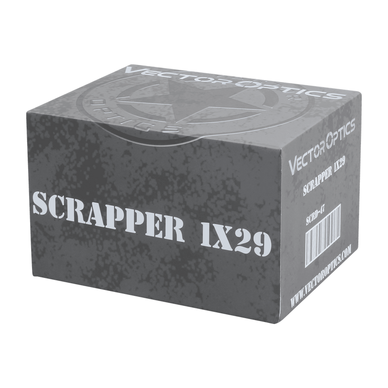 Load image into Gallery viewer, Scrapper 1x29 Red Dot Scope packagebox