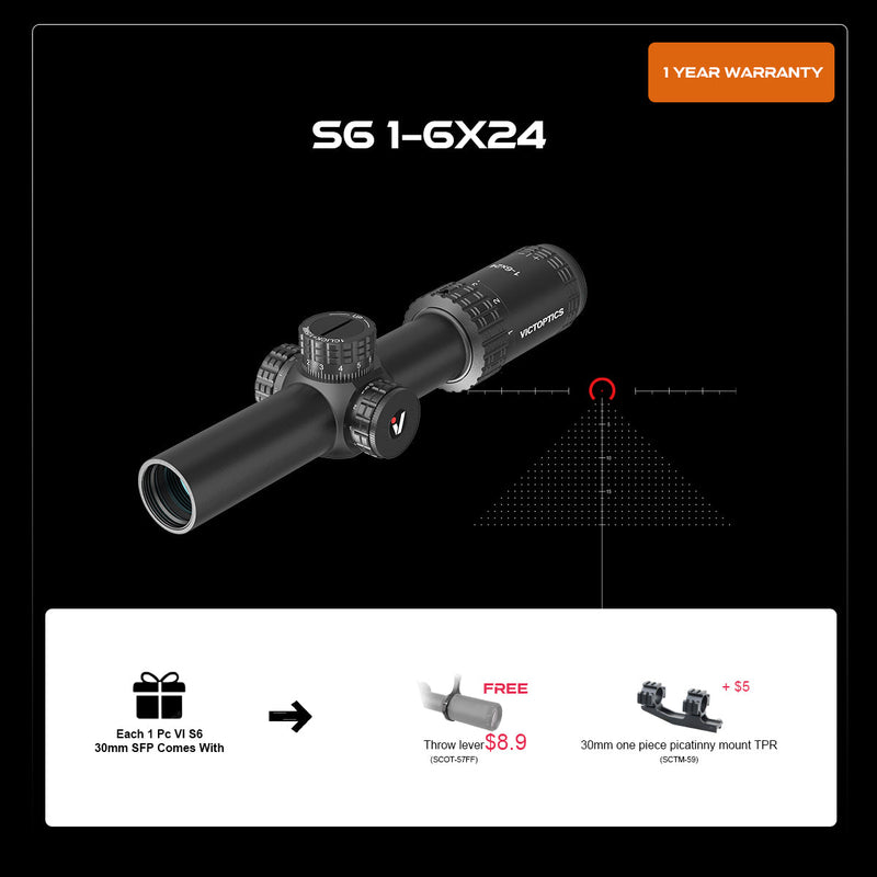 Load image into Gallery viewer, Budget LPVO S6 1-6x24 SFP (OPSL22&23) | Hotseller LPVO