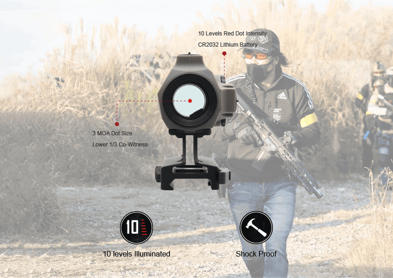 Load image into Gallery viewer, Maverick-IV 1x20 Mini Rubber Armored Reflex Sight SOP