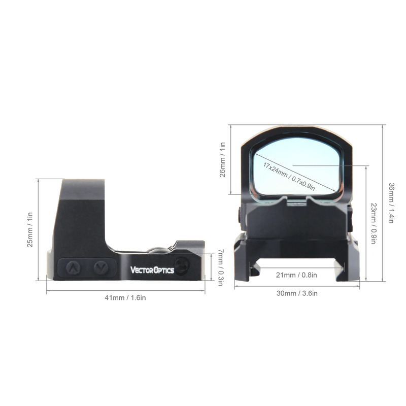 Load image into Gallery viewer, Frenzy-S 1x17x24 SAS Battery Side Loading Red Dot Sight