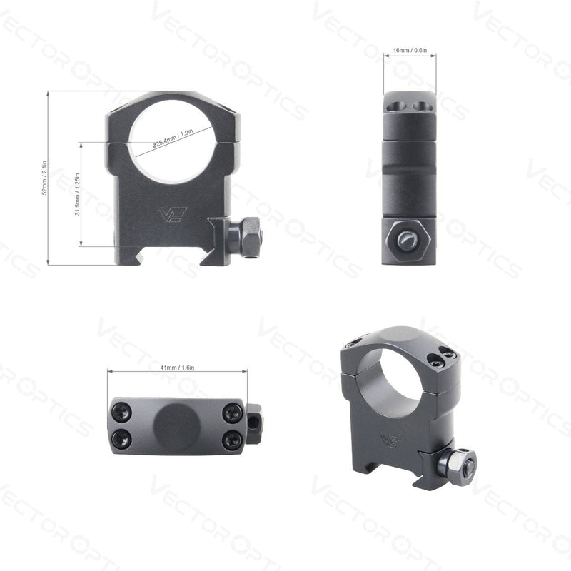 Load image into Gallery viewer, Vector Optics Scope Weaver Rings 25.4mm/30mm - Vector Optics Online Store
