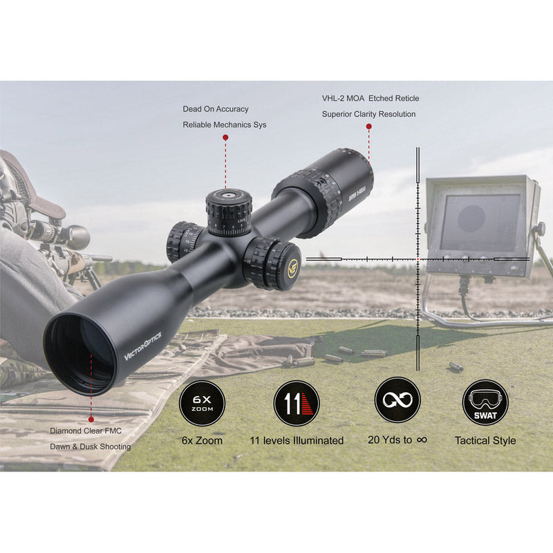 Load image into Gallery viewer, Aston 3-18X44 SFP Tactical Riflescope Details