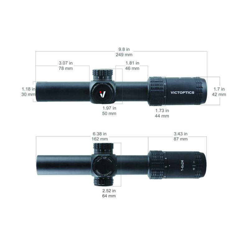 Load image into Gallery viewer, VictorOpticsS61-6X24 Scope Specification