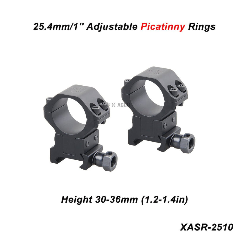 Load image into Gallery viewer, X-ACCU 25.4mm/1in 30mm 34mm Adjustable Scope Rings - Vector Optics Online Store