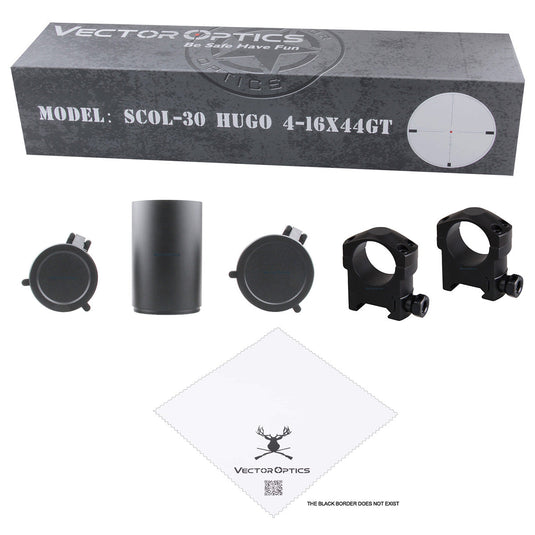 Vector Optics Hugo 4-16x44 GT 1 Inch Riflescope Min 10Y Illuminated Glass Reticle Turret Lock Side Focus Rem 700 Ruge 10/22