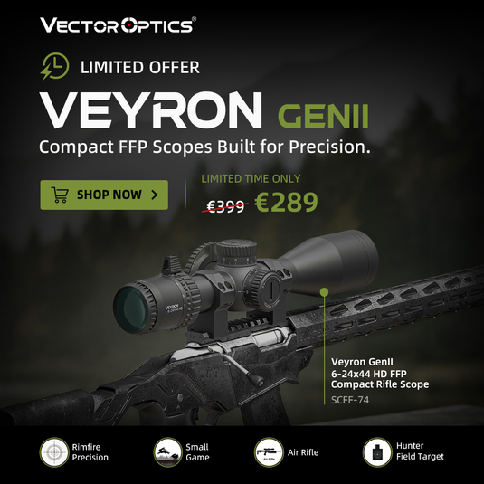 Veyron GenII Compact Rifle Scope | For AR & PCP Platforms