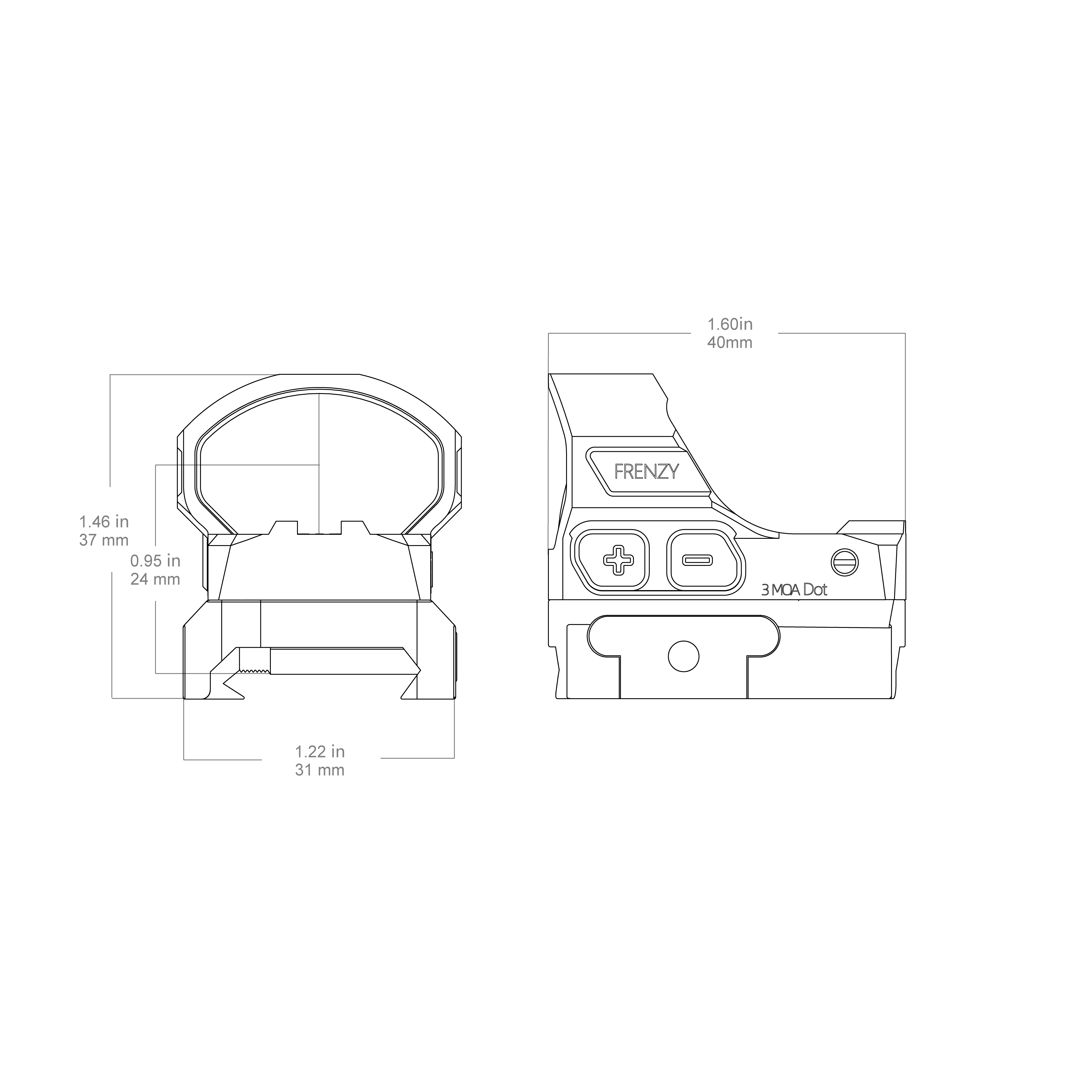 Frenzy-S 1x19x28 Red Dot Sight