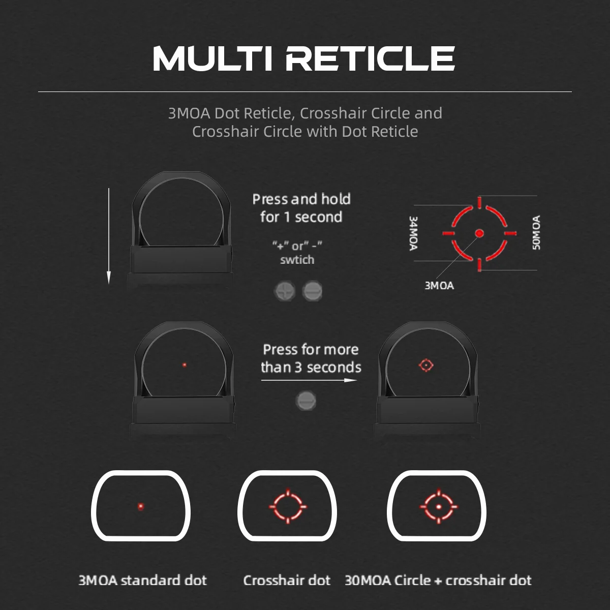 Frenzy-X 1x22x26 MOS Multi Reticle (SCRD-M36)