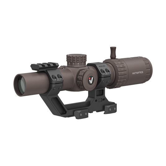 S6 1-6×24 LPVO SFP Burnt Brown Rifle Scope w/ 1- Piece Extreme High Picatinny AR Mount Kit (OPSL123)