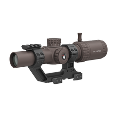 S6 1-6×24 LPVO SFP Burnt Brown Rifle Scope w/ 1- Piece Extreme High Picatinny AR Mount Kit (OPSL123)