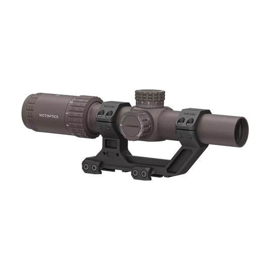 S6 1-6×24 LPVO SFP Burnt Brown Rifle Scope w/ 1- Piece Extreme High Picatinny AR Mount Kit (OPSL123)