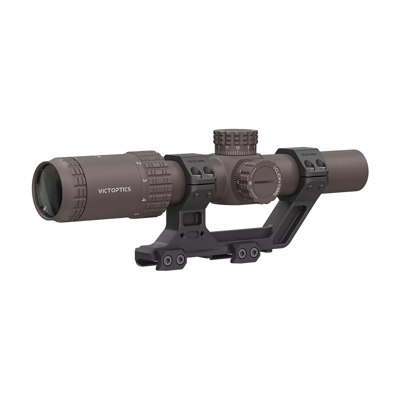 Load image into Gallery viewer, S6 1-6×24 LPVO SFP Burnt Brown Rifle Scope w/ 1- Piece Extreme High Picatinny AR Mount Kit (OPSL123)
