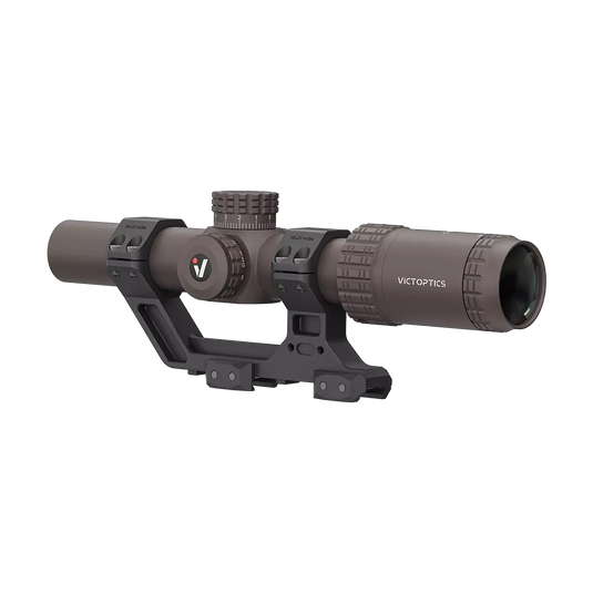 S6 1-6×24 LPVO SFP Burnt Brown Rifle Scope w/ 1- Piece Extreme High Picatinny AR Mount Kit (OPSL123)