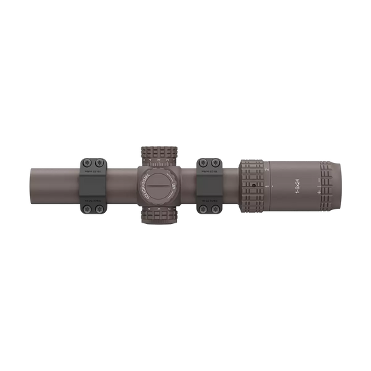 S6 1-6×24 LPVO SFP Burnt Brown Rifle Scope w/ 1- Piece Extreme High Picatinny AR Mount Kit (OPSL123)