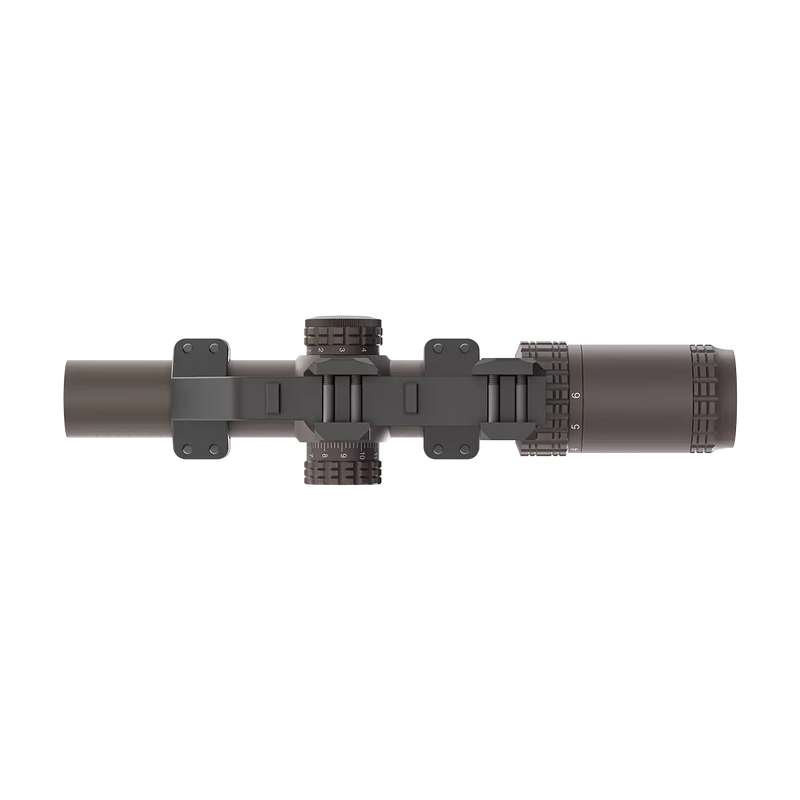 Load image into Gallery viewer, S6 1-6×24 LPVO SFP Burnt Brown Rifle Scope w/ 1- Piece Extreme High Picatinny AR Mount Kit (OPSL123)

