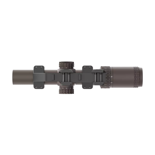 S6 1-6×24 LPVO SFP Burnt Brown Rifle Scope w/ 1- Piece Extreme High Picatinny AR Mount Kit (OPSL123)