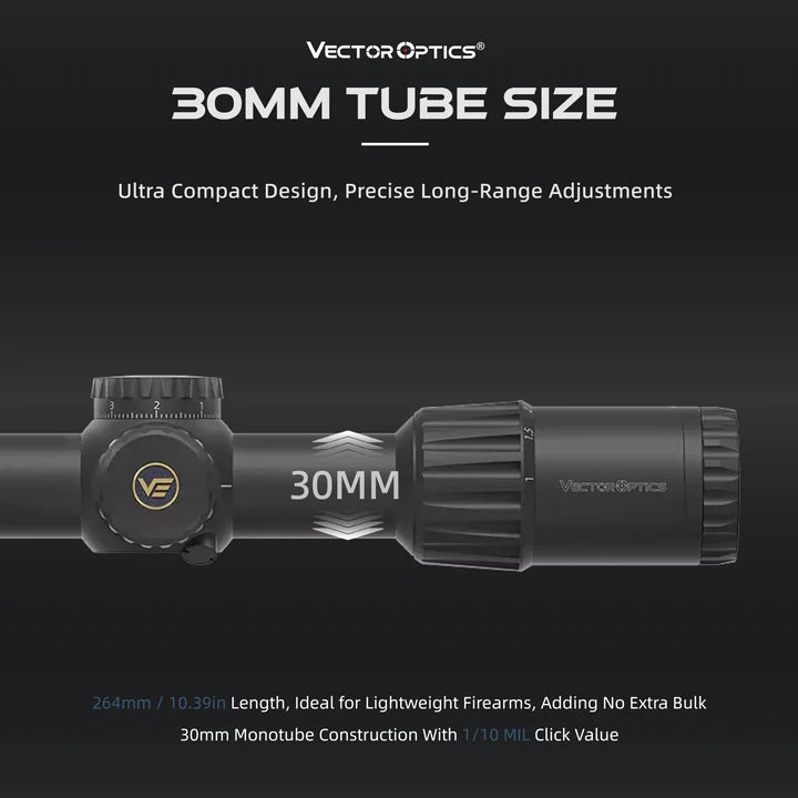 LPVO Scope | TAURON 1-6x24 SFP True 1x Rifle Scope (SCOC-49)