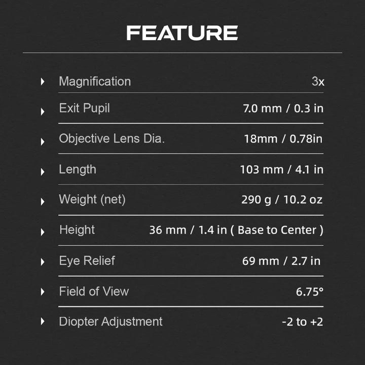 Load image into Gallery viewer, Maverick-III 3x22 Magnifier MIL(SCMF-31)

