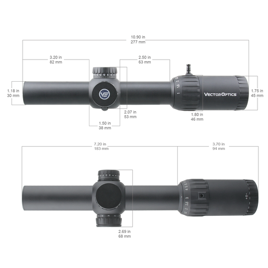 Constantine 1-10x24 SFP Riflescope parameter