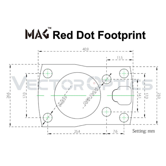 MAG Red Dot Sight Cantilever Picatinny Riser Mount - Vector Optics Online Store