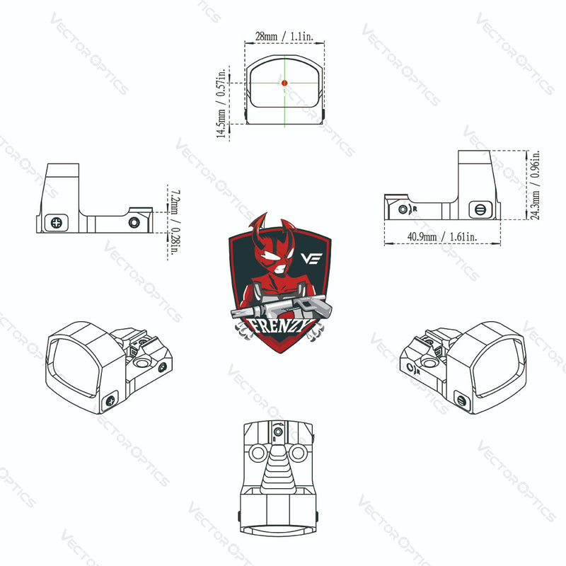 Load image into Gallery viewer, Frenzy Mini Red Dot Sight (SCRD-43/SCRD-M43)
