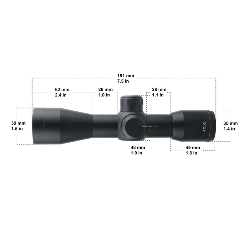 Load image into Gallery viewer, VictOptics B1 4x32 Compact Scope
