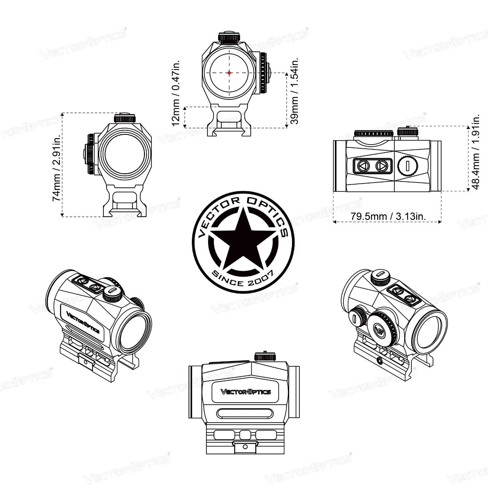 Scrapper 1x29 Red Dot Scope design paper