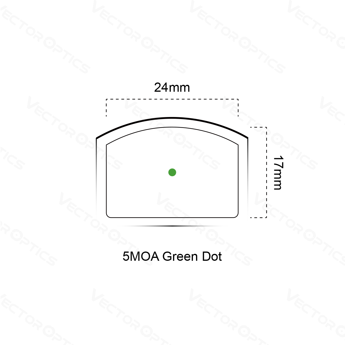 Frenzy 1x17x24 Pistol Green Dot Sight (SCRD-G19II)