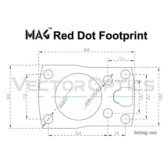 MAG Red Dot Sight Offset Picatinny Mount - Vector Optics Online Store