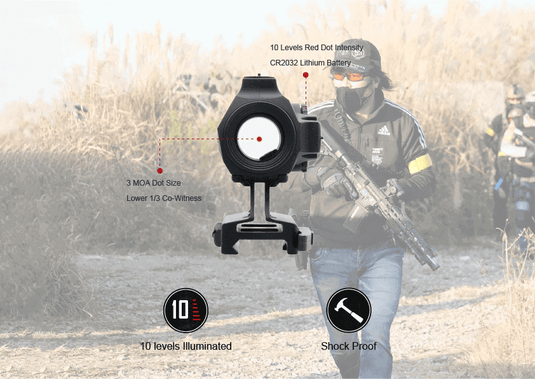 Maverick-IV 1x20 Mini Rubber Armored Reflex Sight MIL