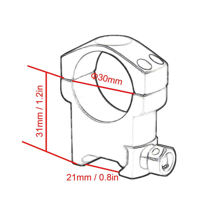 Vector Optics Scope Weaver Rings 25.4mm/30mm - Vector Optics Online Store