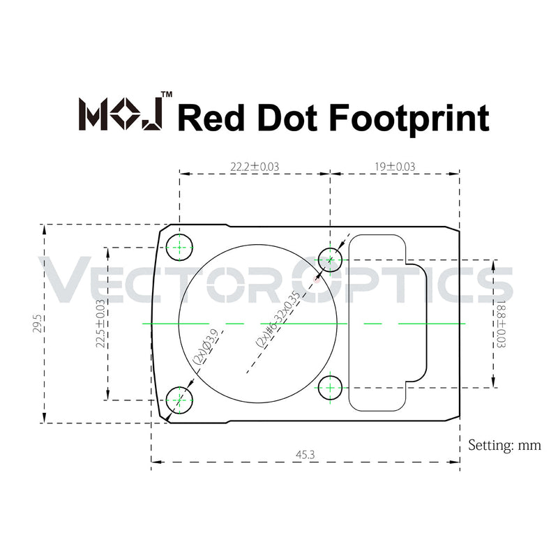 Load image into Gallery viewer, Frenzy-X 1x22x26 MOS Red Dot Sight design parameter
