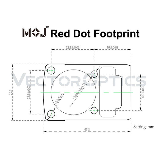 Frenzy Red Dot Pistol Mount Adapter G17 MOJ Footprint - Vector Optics Online Store