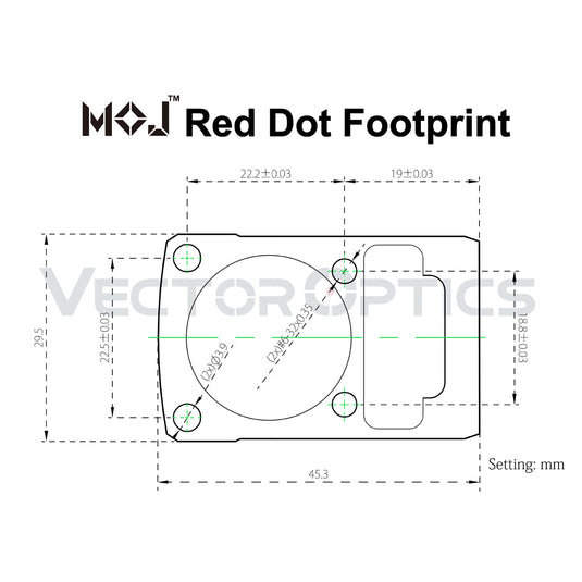 Frenzy-X 1x22x26 AUT Red Dot Sight design parameter