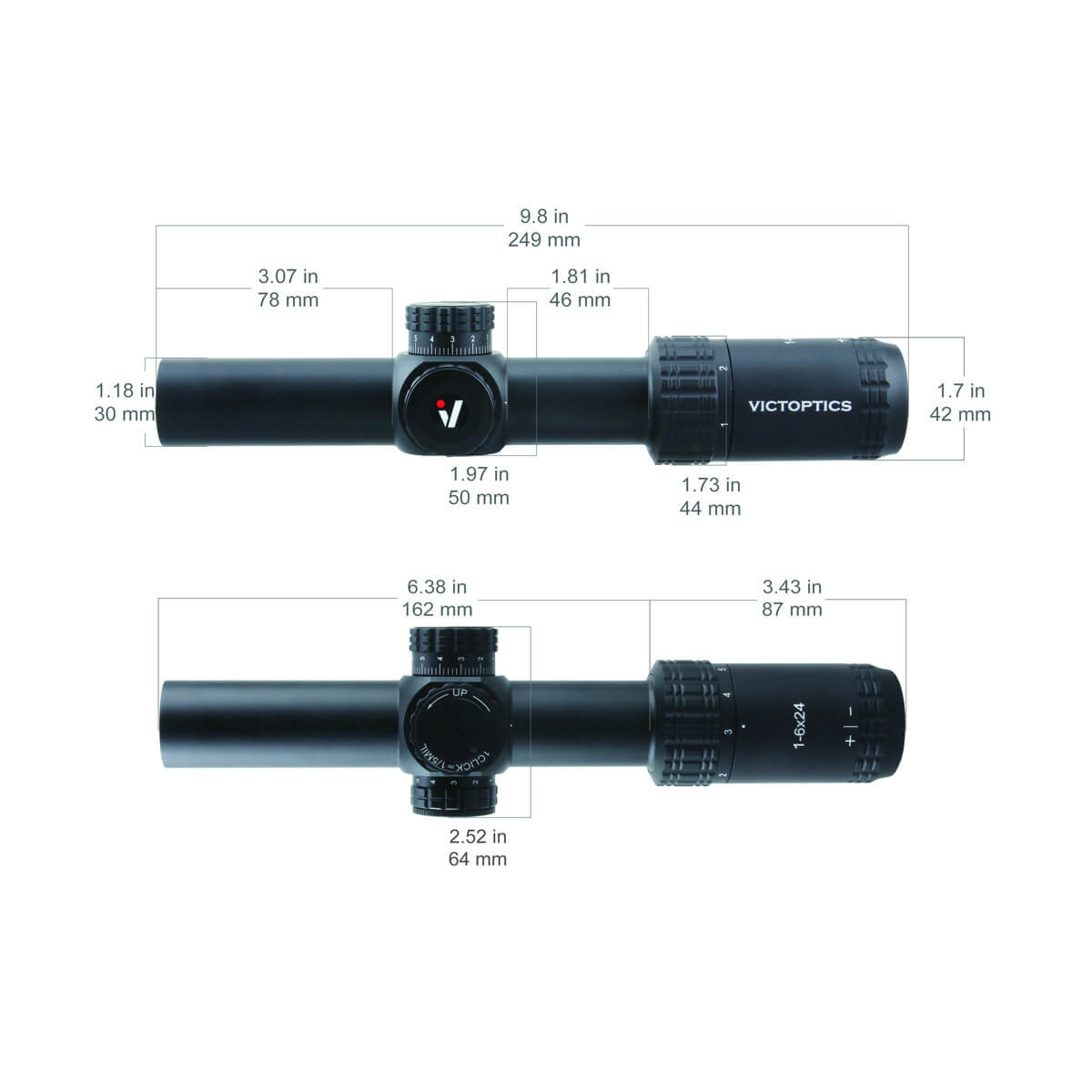 VictorOpticsS61-6X24 Scope Specification