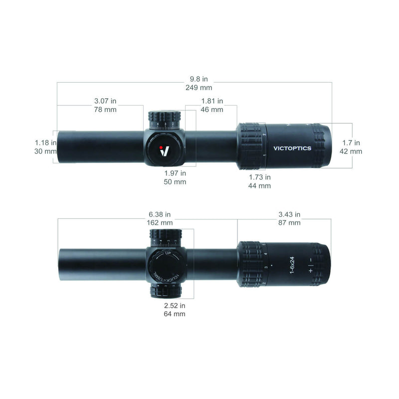 Load image into Gallery viewer, VictorOpticsS61-6X24 Scope Specification
