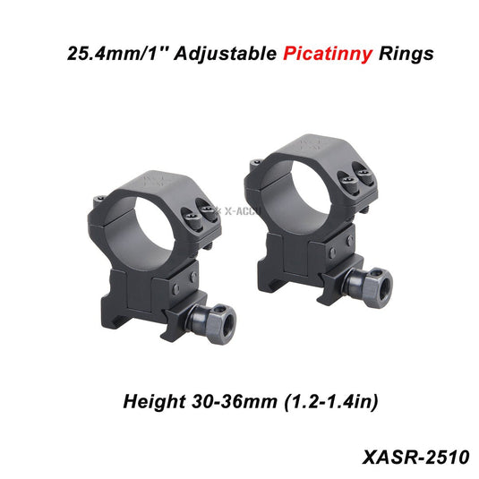 X-ACCU 25.4mm/1in 30mm 34mm Adjustable Scope Rings - Vector Optics Online Store