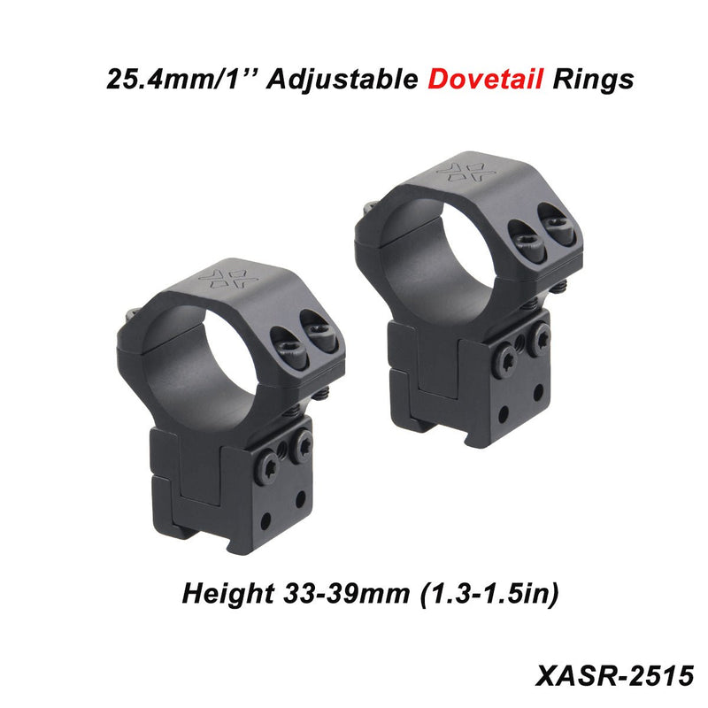 Load image into Gallery viewer, X-ACCU 25.4mm/1in 30mm 34mm Adjustable Scope Rings - Vector Optics Online Store
