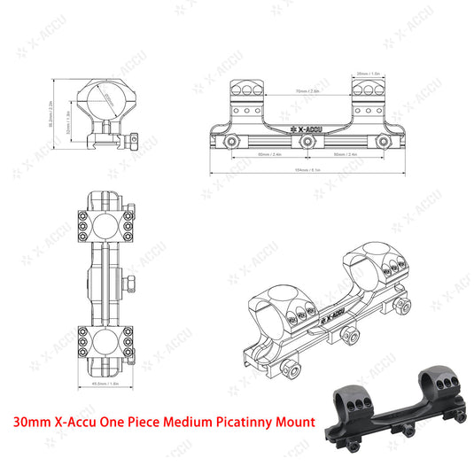 X-Accu Mighty 30mm Scope Rings