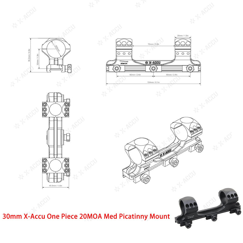 Load image into Gallery viewer, X-Accu Mighty 30mm Scope Rings - Vector Optics Online Store
