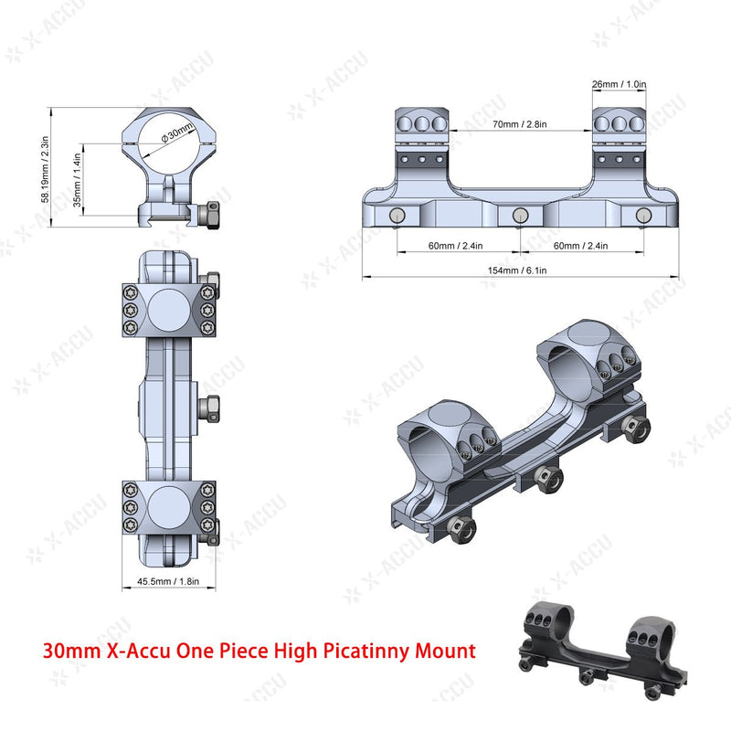 Load image into Gallery viewer, X-Accu Mighty 30mm Scope Rings - Vector Optics Online Store
